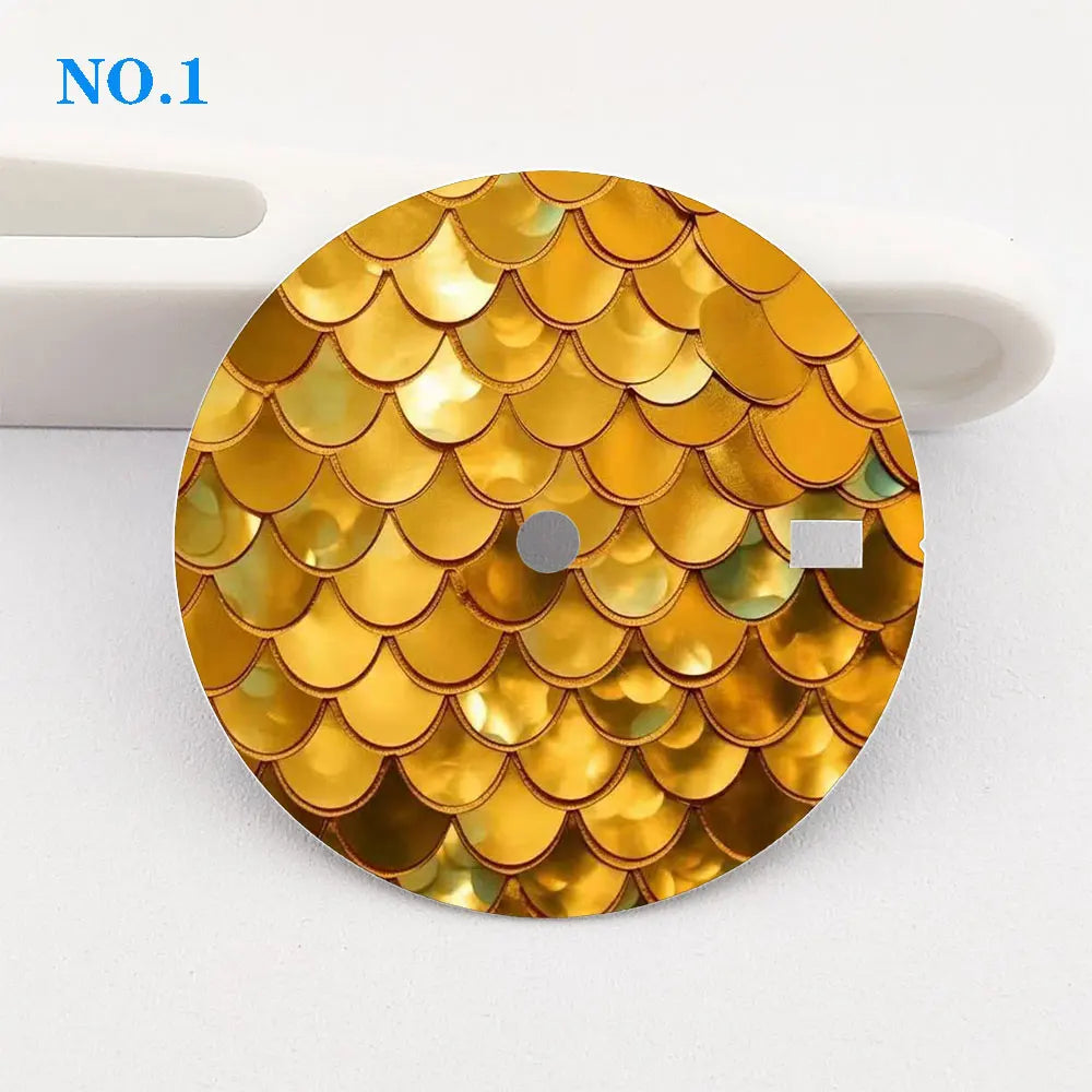 The 28.5mm dragon scale pattern dial NH35 dial creative color-printed series dial is suitable for NH35/36 movement watch accesso