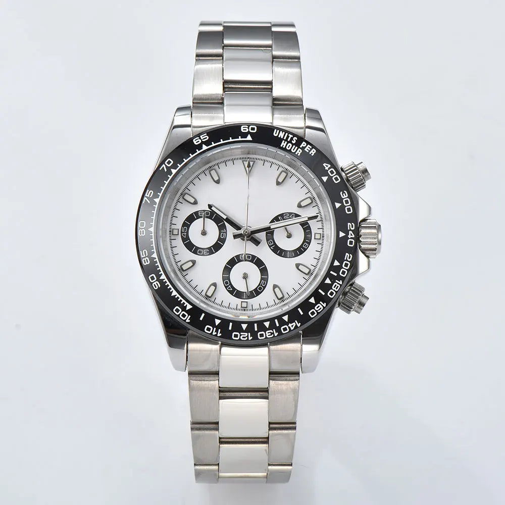 Luxury Sports Quartz Watch Sapphire Glass 316L stainless steel waterproof for men's custom watches with VK63 watch movement