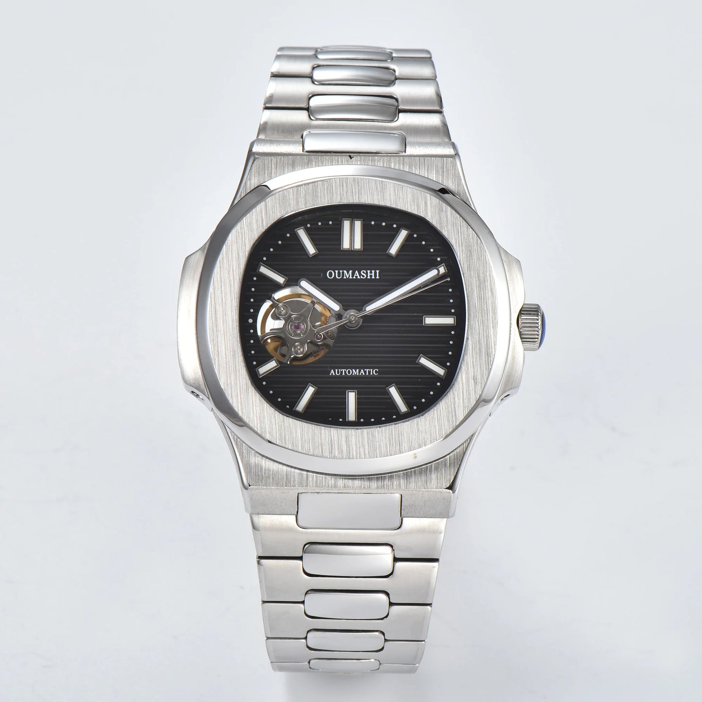 Automatic NH38a Watch 43mm Men's Watch Mechanical Hollow Watch 316L Stainless steel sapphire glass shell waterproof watch 10ATM
