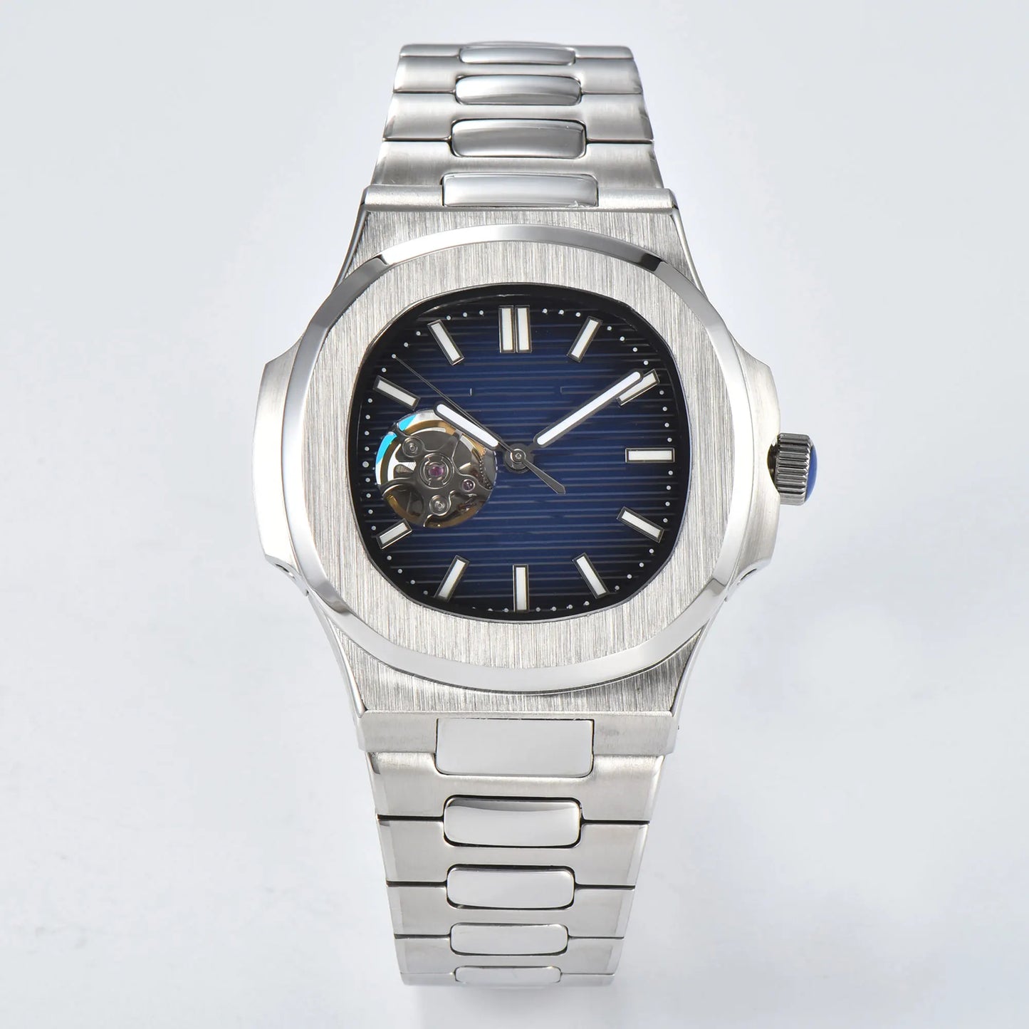 Automatic NH38a Watch 43mm Men's Watch Mechanical Hollow Watch 316L Stainless steel sapphire glass shell waterproof watch 10ATM