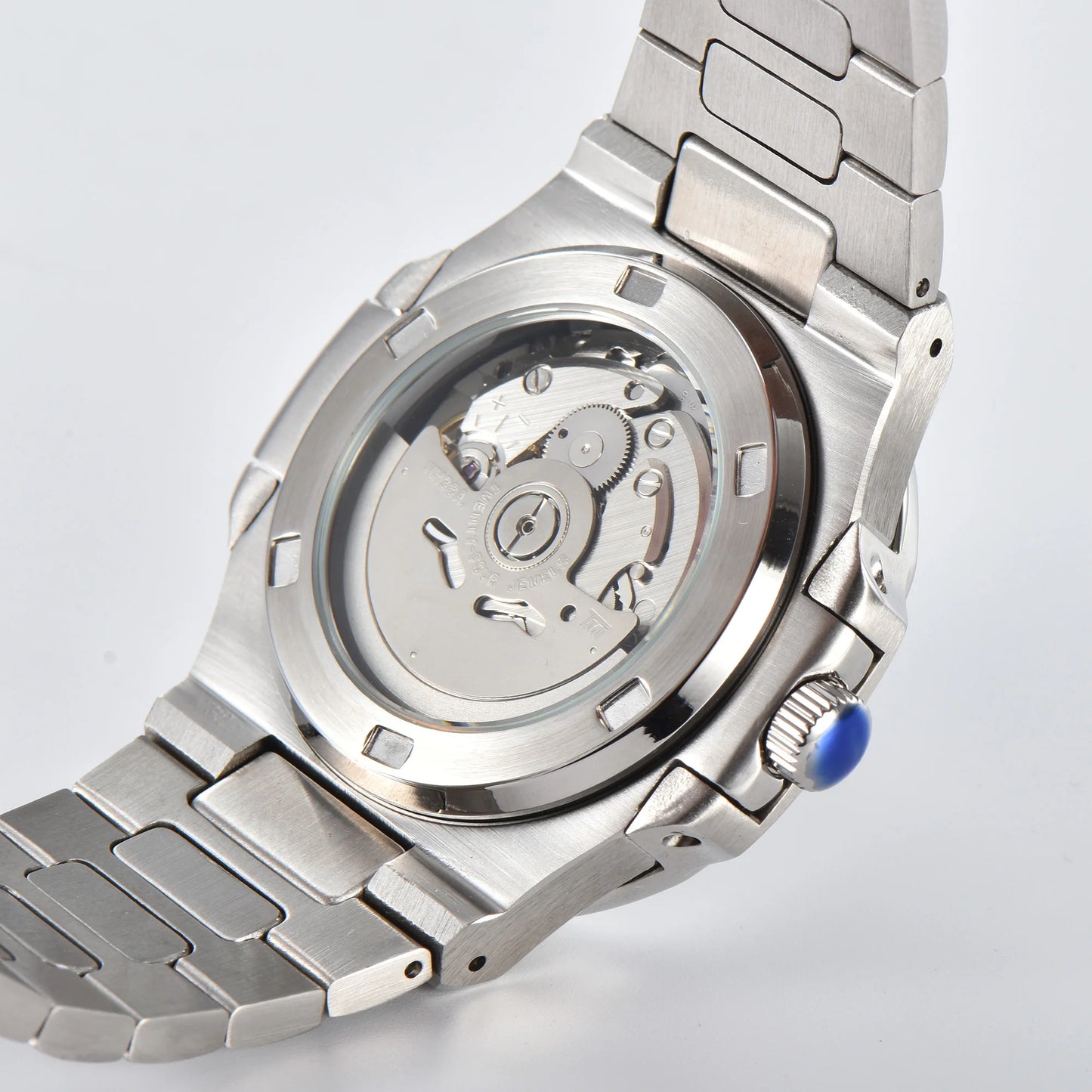 Automatic NH38a Watch 43mm Men's Watch Mechanical Hollow Watch 316L Stainless steel sapphire glass shell waterproof watch 10ATM