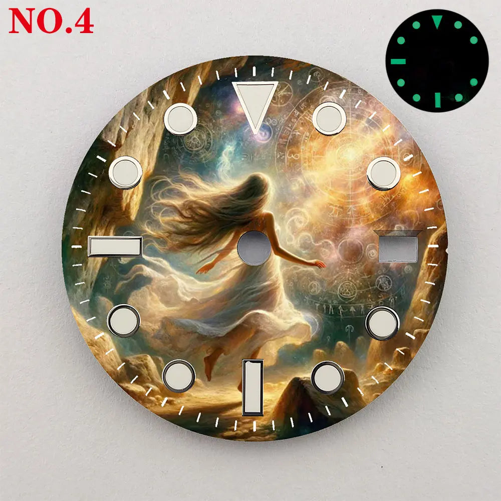 Watch dial NH35 28.5mm 12 zodiac custom dial color printing watch accessories are suitable for NH35/36 movement NH35 dial