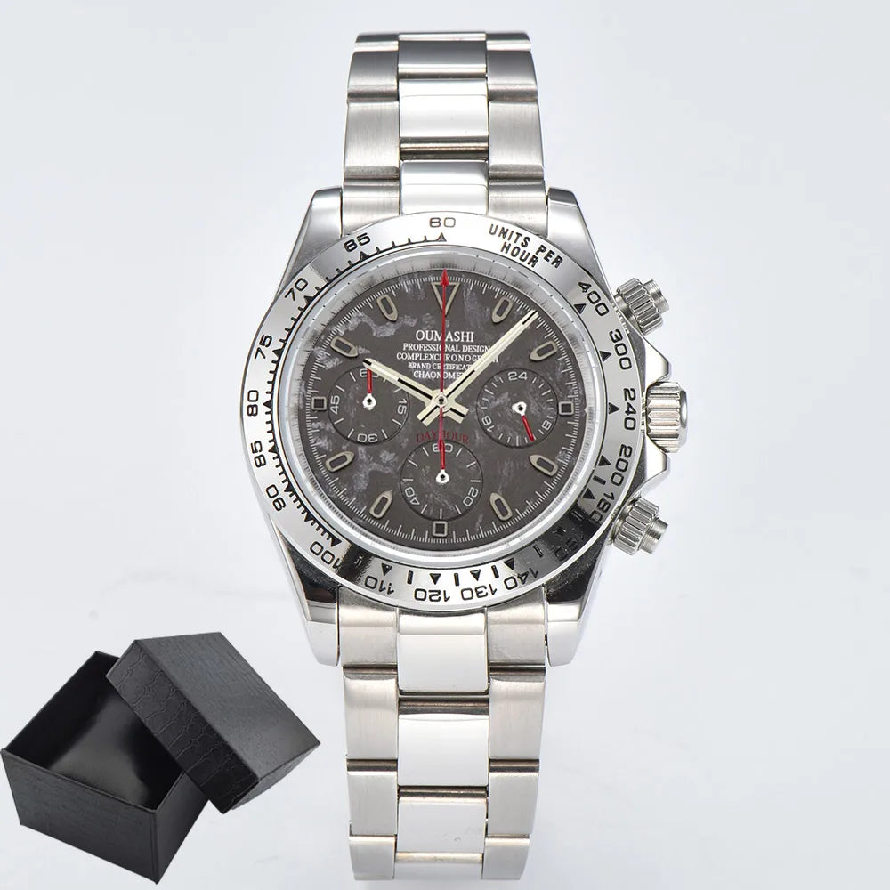 VK63 WATCH Luxury 39mm quartz Chronograph Business Watch Men's VK Series 63 Sport Sapphire Glass Ceramic bezel insert men watch