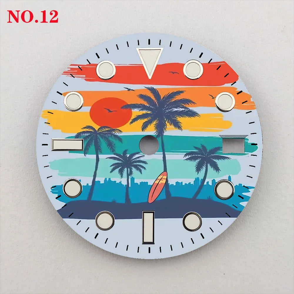28.5mm Creative Watch Dial Suitable for NH35/36 Movement NH35 Watch Modification Accessories Custom LOGO Dial