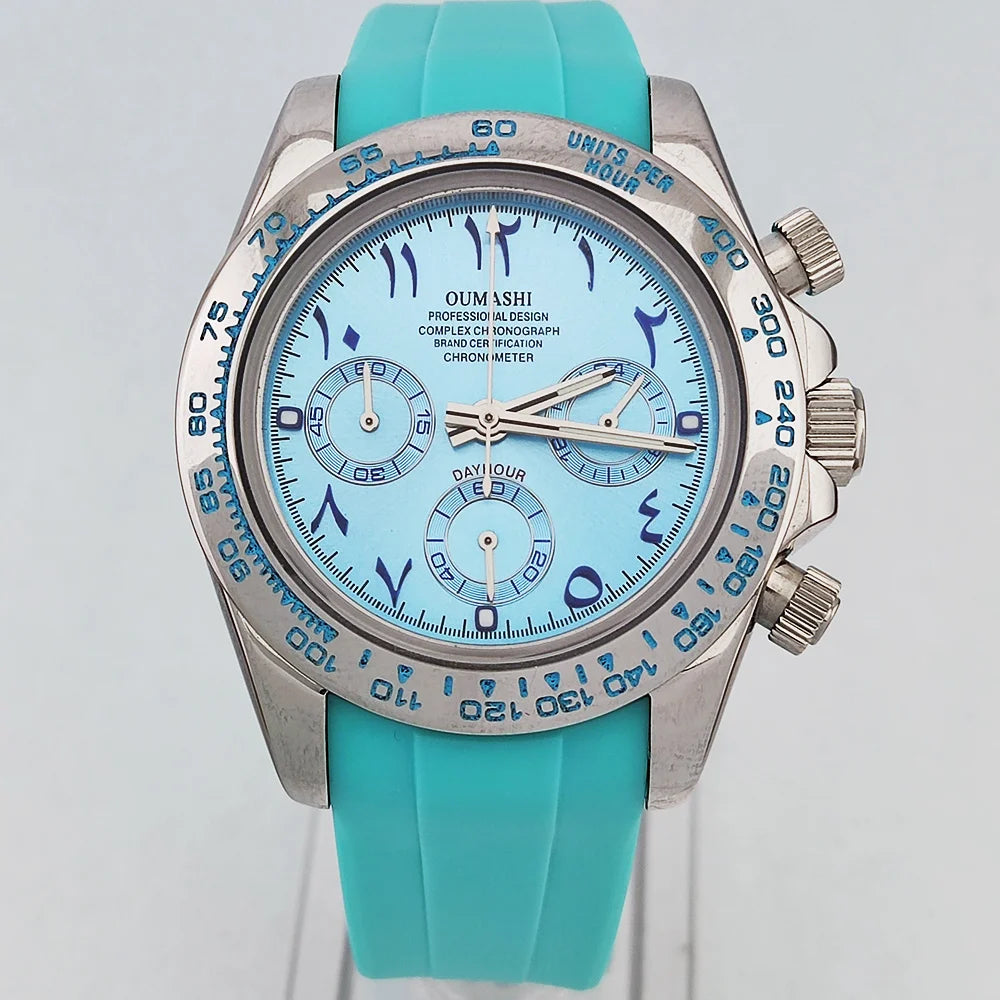 39.3mm VK Series 63 watch Men's watch Arabian Dial Men's watch Luxury Quartz watch VK63 Sport Chronograph Sapphire Glass watches